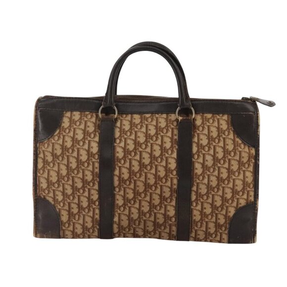 Christian Dior Trotter Canvas Hand Bag Brown Auth 111521 - Picture 1 of 15